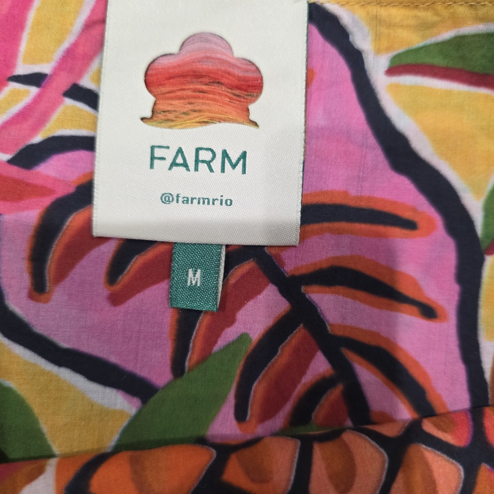 Farm Rio Colorful Tropical Ruffle Mini Cotton Skirt‎ Medium - Picture 4 of 7